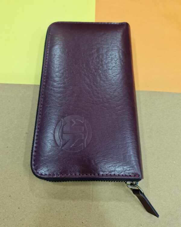 UNISEX LONG ZIPPER WALLET (MEHROON) - Image 2