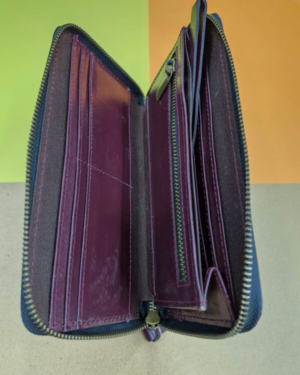 UNISEX LONG ZIPPER WALLET (MEHROON) - Image 3