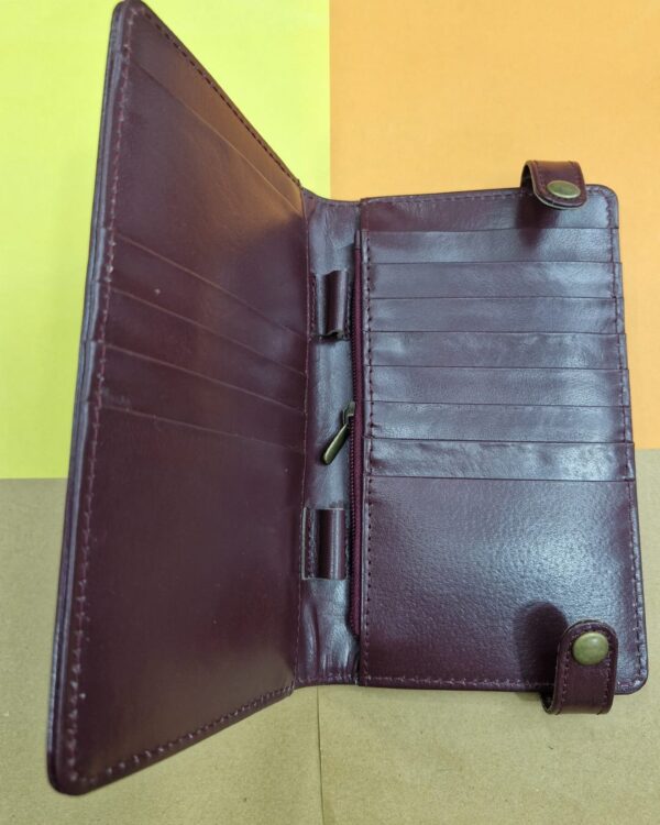 UNISEX LONG WALLET (MEHROON) - Image 4
