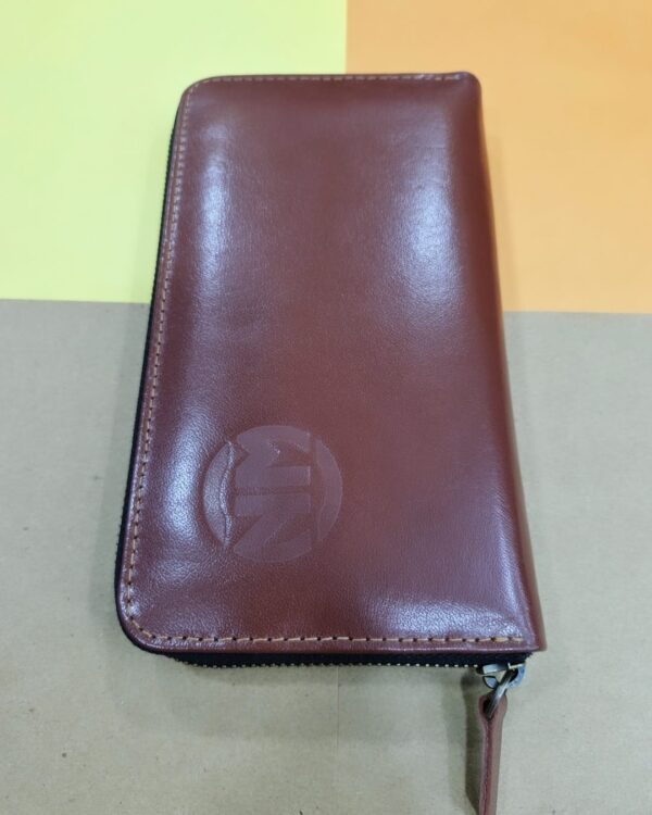 UNISEX LONG ZIPPER WALLET (MUSTARD) - Image 4